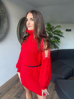 Load image into Gallery viewer, The Merry Jumper Dress - Red
